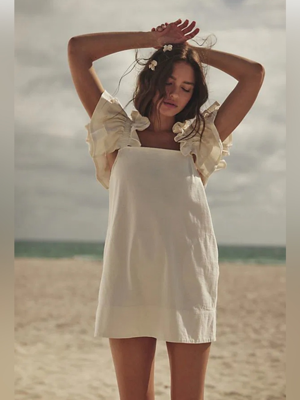 Free People Josie Mini Dress in White